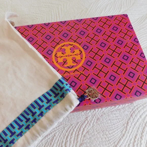 New Tory Burch Aspen Shearling sandals Sea Shell pink crystal embellished slides - Picture 15 of 16